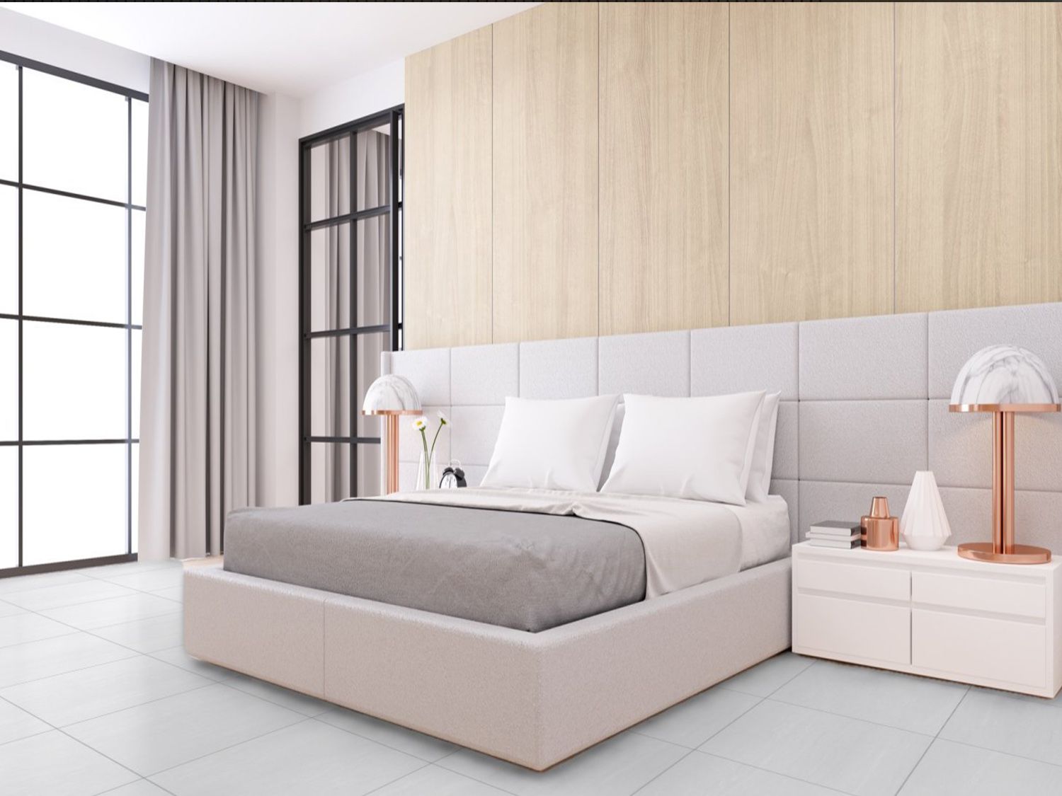 Kerry Grey EcoTec Rectified Matt Hard Body Ceramic Floor Tile - 600 x 600mm