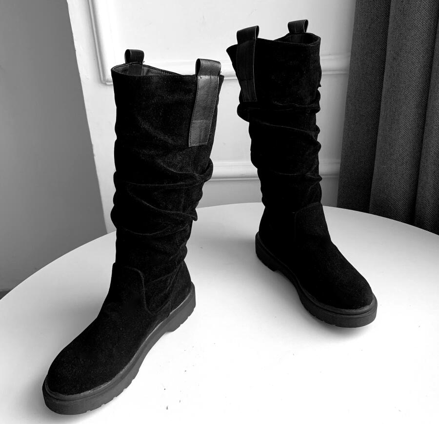 Women Mid-Calf Boots Casual
Flat Western Cowgirl Shoes Women Fall