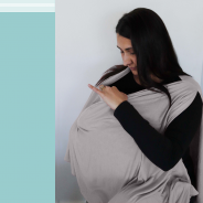 SnuggleRoo 3-in-1 Feeding Scarf - Light Grey