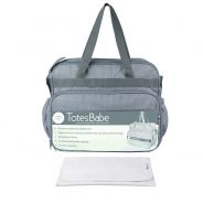 Totes Babe Vivir Diaper Bag Grey