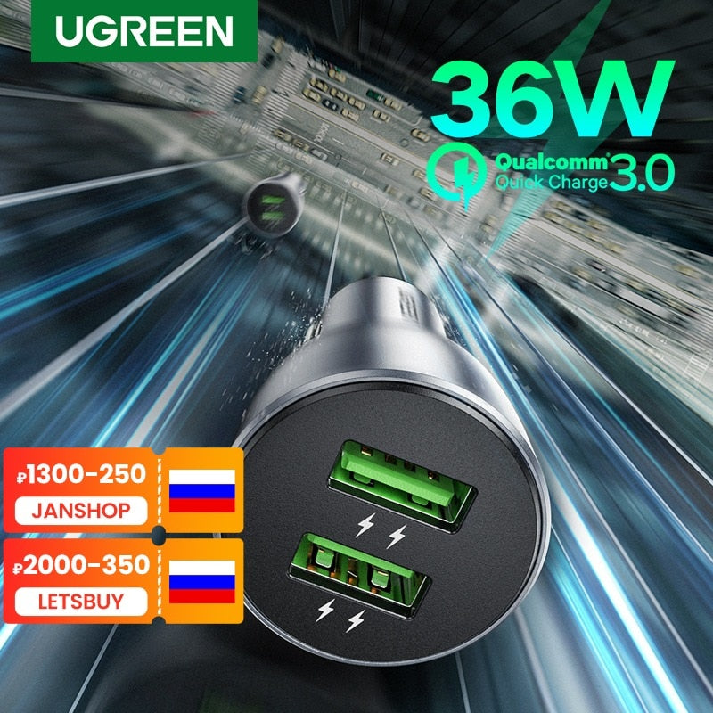 UGREEN Car Charger,Fast Charger for Redmi Note 10,USB Charger for