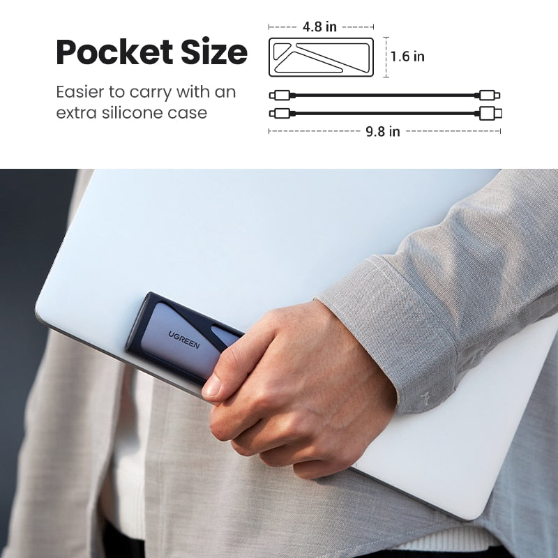 UGREEN M.2 NVMe SSD Enclosure Dual Protocol NVMe SATA to USB 3.1 Gen2