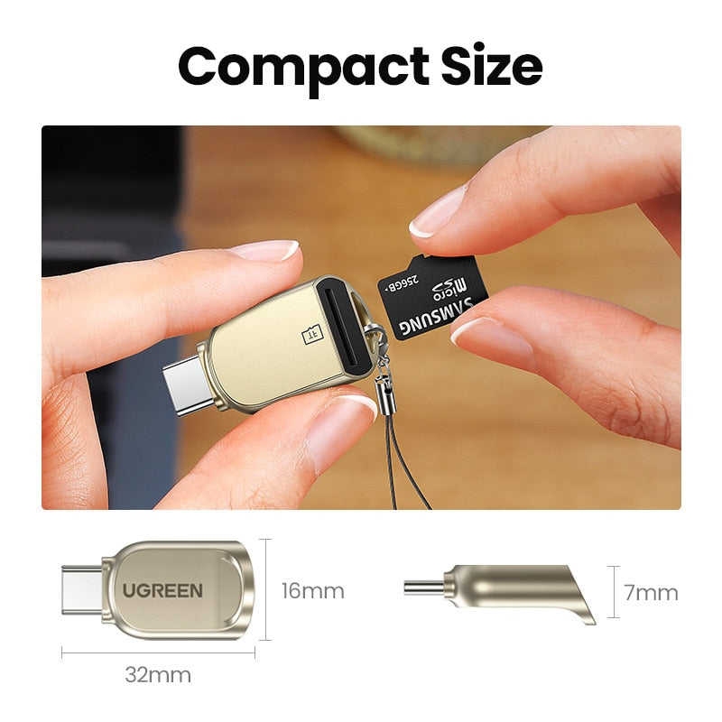 UGREEN USB C Card Reader TF Micro SD Type C 3.1 OTG Memory Card Reader