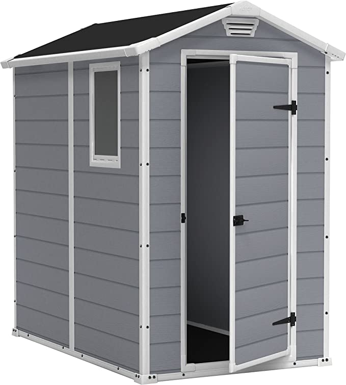 Keter Double Door Manor Shed - Grey (1829 x 1524mm)
