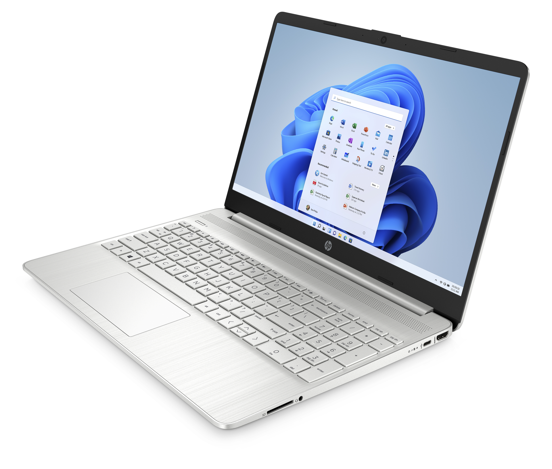 HP 15s AMD® Ryzen™ 5 5500U 8GB RAM 256GB SSD Storage Silver Laptop