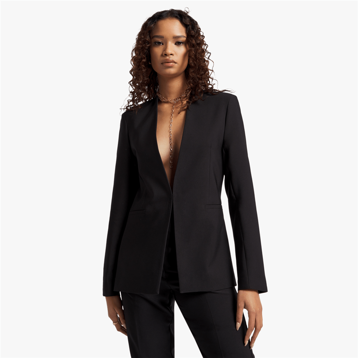 Collarless Blazer
