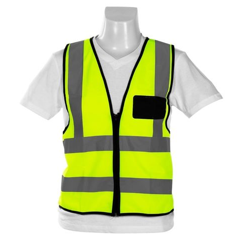 Hennox Reflective Jacket with Zip and ID Pouch - Lime (XL)