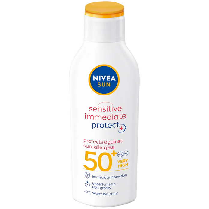 Nivea Sun Sensitive Immediate Protect Adult Lotion Spf50+ Sunscreen 200ml