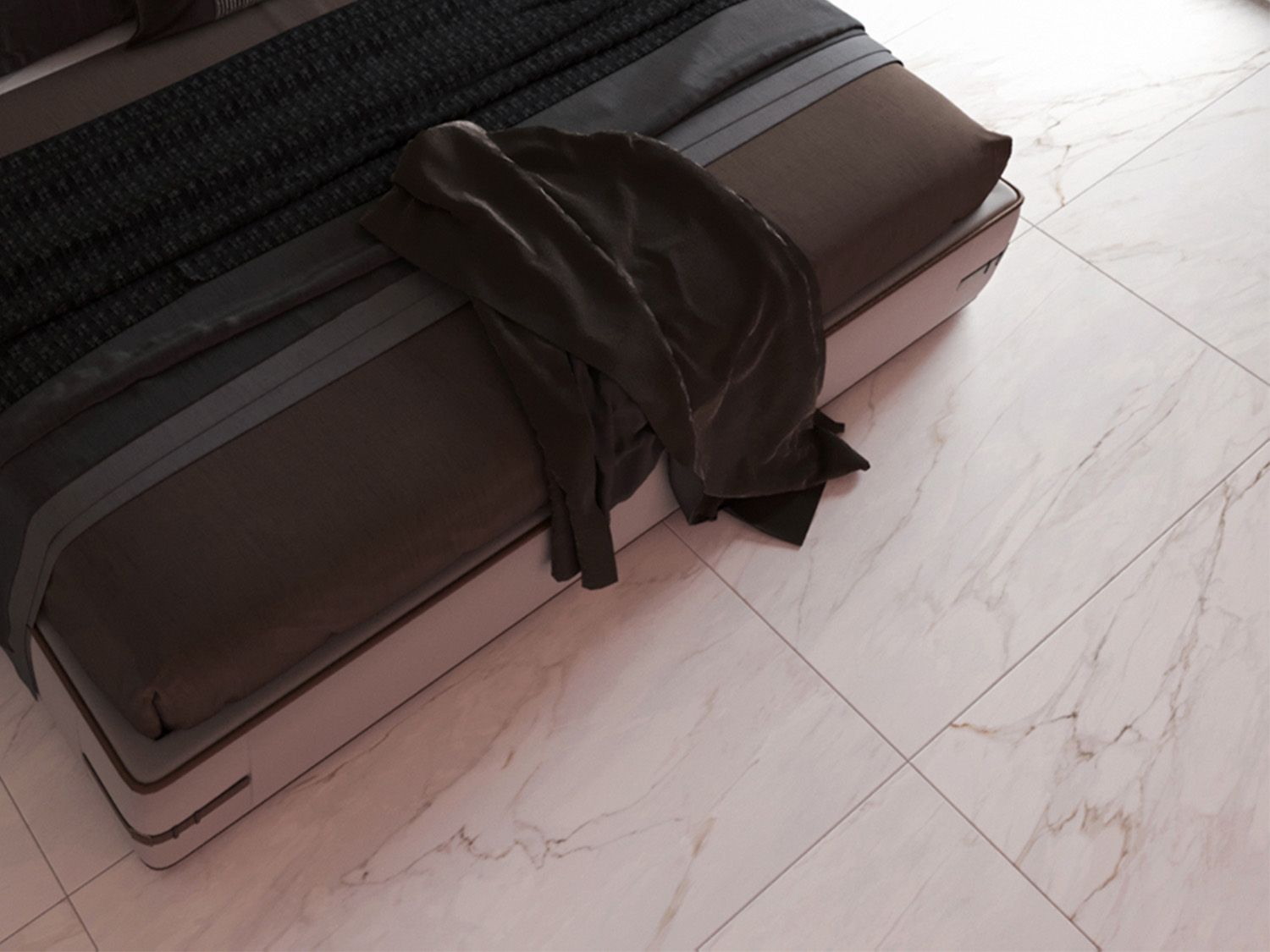 Nobel White EcoTec Rectified Satin Porcelain Floor Tile - 1195 x 595mm