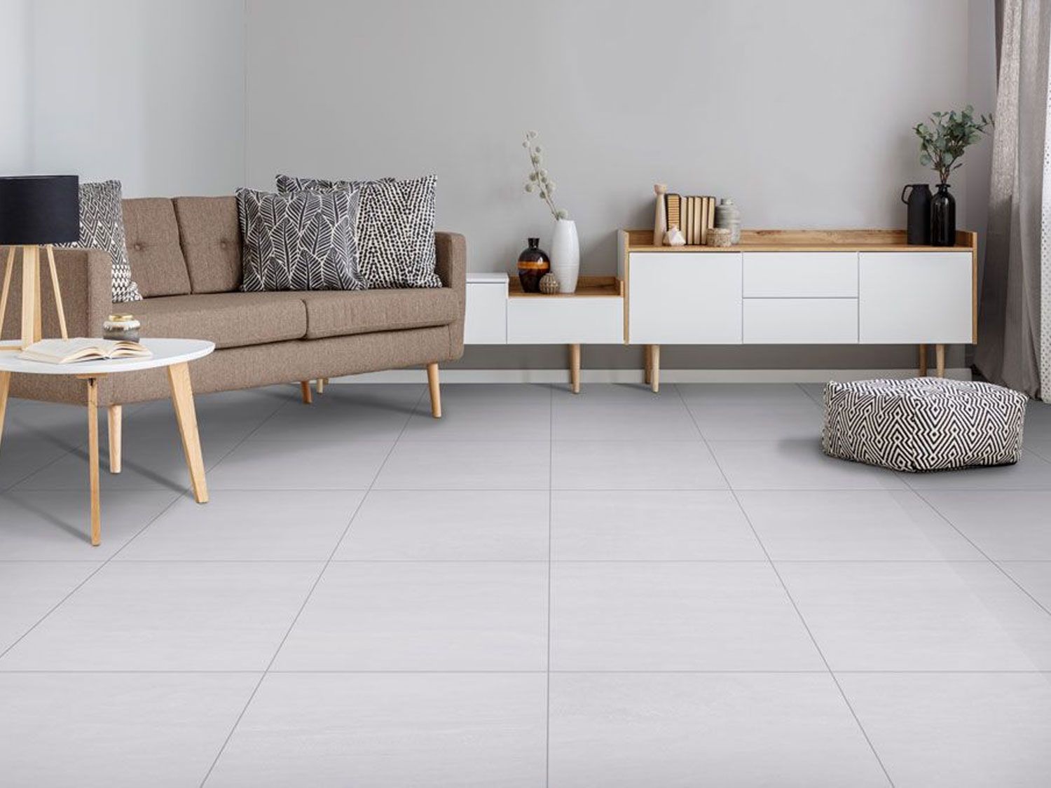 Kerry Grey EcoTec Rectified Matt Hard Body Ceramic Floor Tile - 600 x 600mm