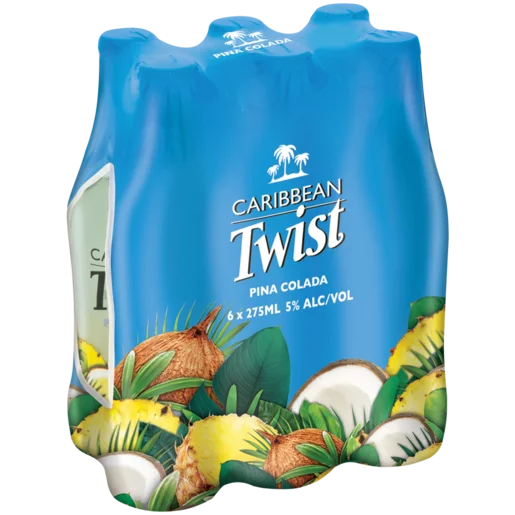 Caribbean Twist Pi√±a Colada Spirit Cooler Bottles 6 x 275ml