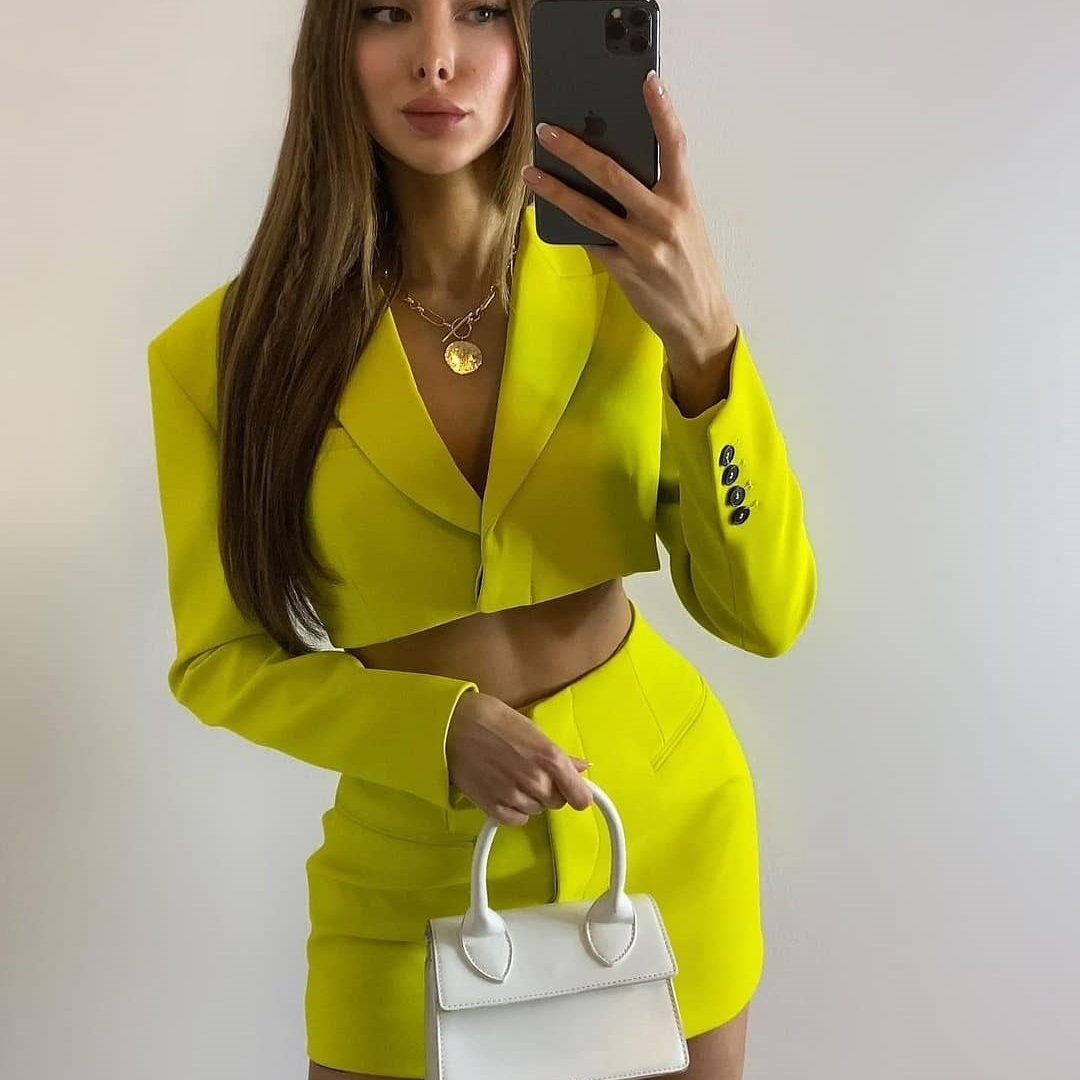 Hollow Out Waist Blazer Jacket Coat