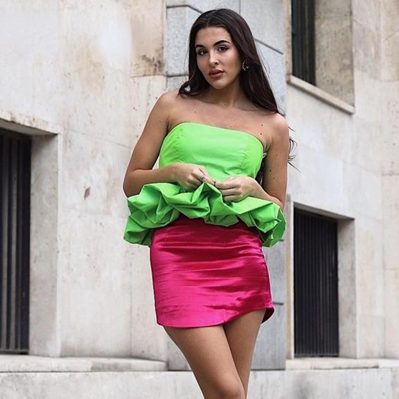 Off The Shoulder Crop Top Women Sexy Party Y2K Blouse