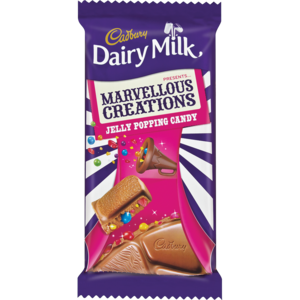 Cadbury Marvellous Creations Jelly Popping Candy Chocolate Slab 160g