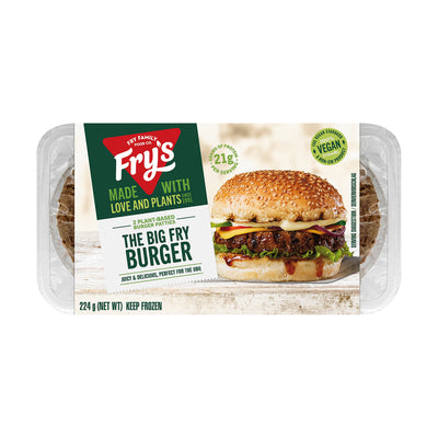 Fry's Frozen The Big Fry Plant-Based Burger Patties 224g