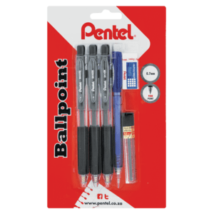 Pentel Black Stationery Set 6 Piece - myhoodmarket