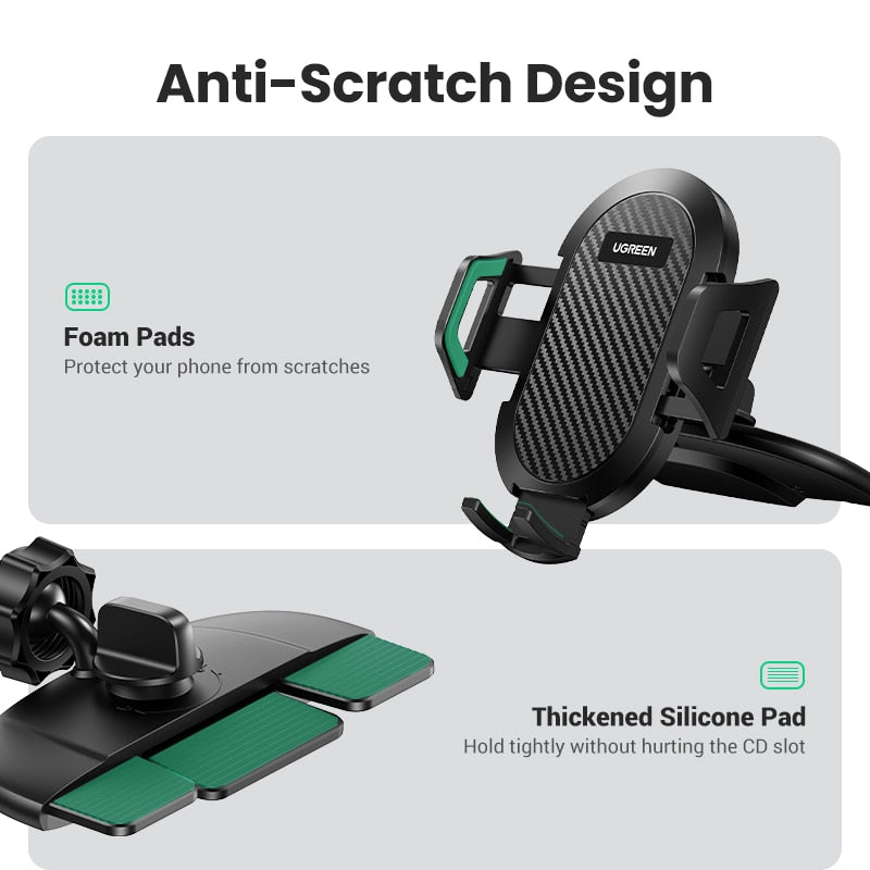 UGREEN Car Phone Holder Stand For Mobile Phone CD Slot Gravity Car