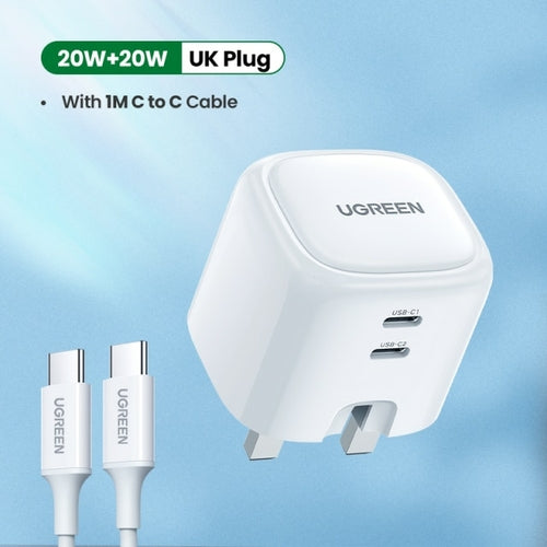 UGREEN Dual 20W PD USB C Charger for iPhone 13 12 Fast Charger Quick