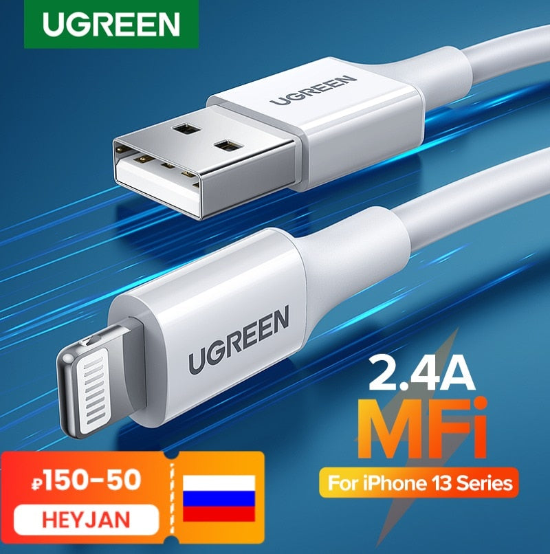 UGREEN USB to Lightning Cable for iPhone 13 12 MFi Certified 2.4A