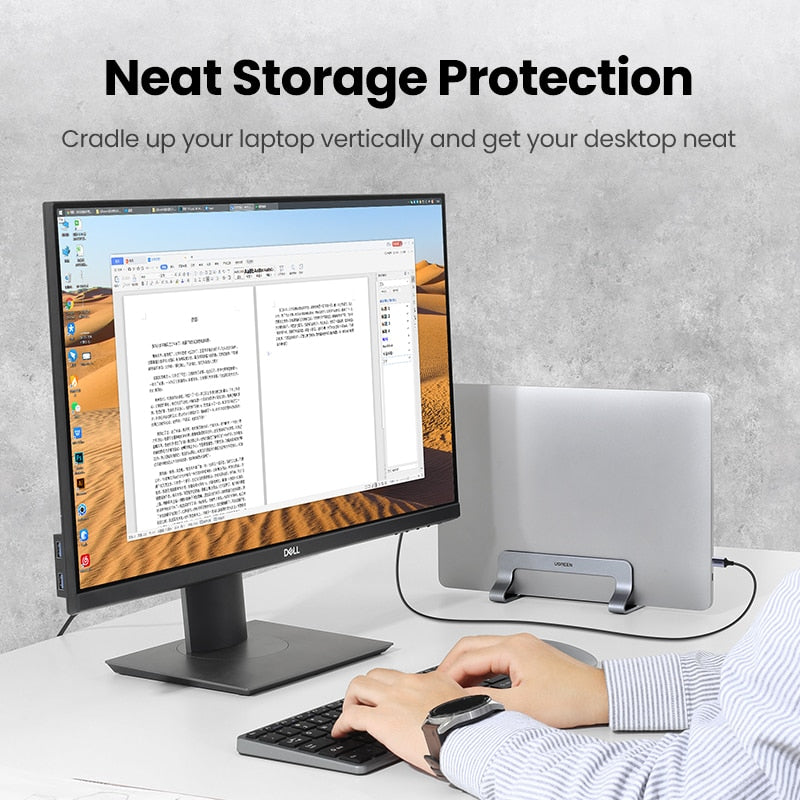 UGREEN Vertical Laptop Stand Holder For MacBook Air Pro Aluminum