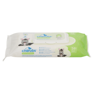 Cherubs Fragrance Free Flushable Wipes 56 Pack - myhoodmarket