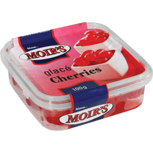 Moir's Red Glac√© Red Cherries 100g - myhoodmarket